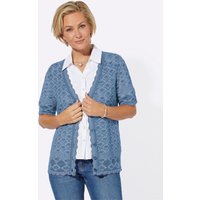 Witt Weiden Damen Strickjacke mittelblau-meliert von Witt