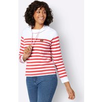 Witt Weiden Damen Sweatshirt weiß-grapefruit-geringelt von Witt