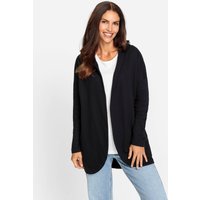 Witt Weiden Damen Sweatshirtjacke schwarz-silberfarben-bedruckt von Witt