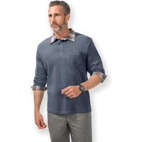 Witt Weiden Herren Langarm-Poloshirt jeansblau von Witt