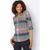 Witt Damen Flanell-Bluse, jade-hortensie-kariert von Witt