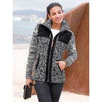 Witt Damen Strickjacke, schwarz-meliert von Witt