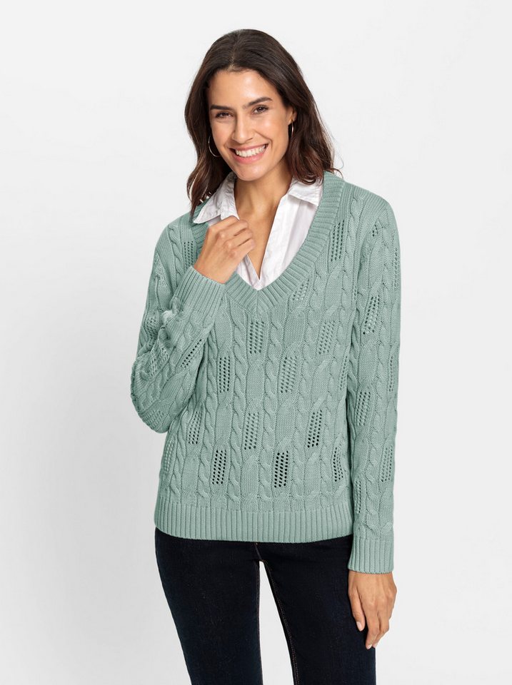 Witt Strickpullover V-Ausschnitt-Pullover . von Witt