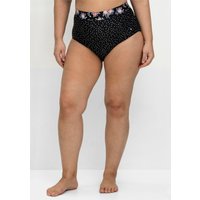 Witt Weiden Damen Bikini-Hose schwarz-weiß-getupft von Witt