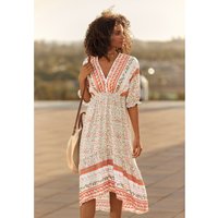 Witt Weiden Damen Kleid ecru-orange-gemustert von Witt