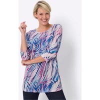 Witt Weiden Damen Longshirt himmelblau-pink-bedruckt von Witt