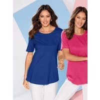 Witt Weiden Damen Longshirt royalblau + pink von Witt