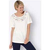 Witt Weiden Damen Rundhals-Shirt ecru-himmelblau von Witt