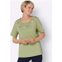 Witt Weiden Damen Rundhals-Shirt lindgrün-himmelblau von Witt