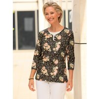 Witt Weiden Damen Shirt schwarz-apricot-bedruckt von Witt