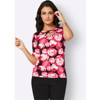 Witt Weiden Damen Shirt schwarz-pink-bedruckt von Witt