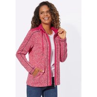 Witt Weiden Damen Strick-Fleecejacke pink-ecru-meliert von Witt