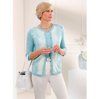 Witt Weiden Damen Strickjacke aquamarin-ecru-gemustert von Witt