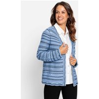 Witt Weiden Damen Strickjacke eisblau-jeansblau-gemustert von Witt