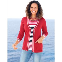 Witt Weiden Damen Strickjacke erdbeere-weiß von Witt