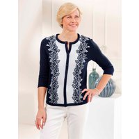 Witt Weiden Damen Strickjacke marine-ecru-gemustert von Witt