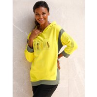 Witt Damen Sweatshirt mit goldfarbenem Folien-Print, limone-khaki von Witt