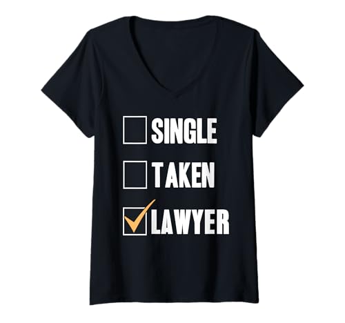 Damen Single? Vergeben? Anwalt – Priorität klar! T-Shirt mit V-Ausschnitt Damen Single? Vergeben? Anwalt – Priorität klar! T-Shirt mit V-Ausschnitt von Witz über Beziehungen im Juristenleben