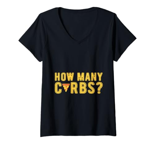 Damen How Many Carbs Diät-Gewichtsmonitor T-Shirt mit V-Ausschnitt Damen How Many Carbs Diät-Gewichtsmonitor T-Shirt mit V-Ausschnitt von Witze zum Thema Ernährungsbewusstsein