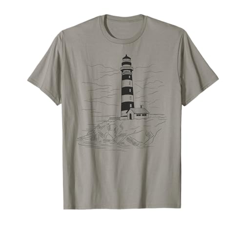 Leuchtturm Ozean Comic Kunst Grafik für Herren Damen Kinder T-Shirt Leuchtturm Ozean Comic Kunst Grafik für Herren Damen Kinder T-Shirt von Witzige, lustige Wolfrudel Sprüche Designs