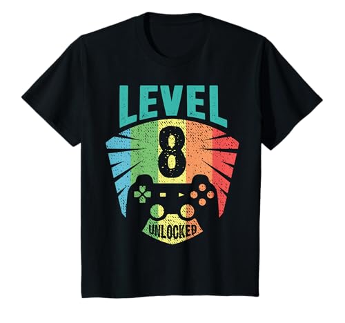 8. Geburtstag Junge Mädchen Gamer Zocker Level 8 Geschenk T-Shirt 8. Geburtstag Junge Mädchen Gamer Zocker Level 8 Geschenk T-Shirt von Witzige 8. Geburtstag Geschenke Kinder 8 Jahre
