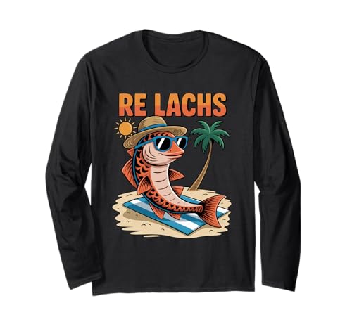 Angeln, Herren Fisch Angler Spruch Lustig Fischer, Re Lachs Langarmshirt Angeln, Herren Fisch Angler Spruch Lustig Fischer, Re Lachs Langarmshirt von Witzige Angler Geschenke für Männer & Frauen