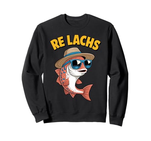 Angeln, Re Lachs, Herren Lustig Fischer Fisch Angler Sweatshirt von Witzige Angler Geschenke für Männer & Frauen