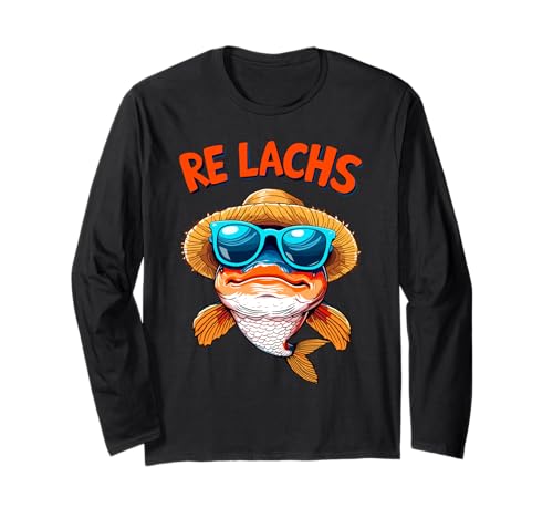 Angeln, Re Lachs, Kinder Lachsfischen Angler Lustiger Fisch Langarmshirt Angeln, Re Lachs, Kinder Lachsfischen Angler Lustiger Fisch Langarmshirt von Witzige Angler Geschenke für Männer & Frauen