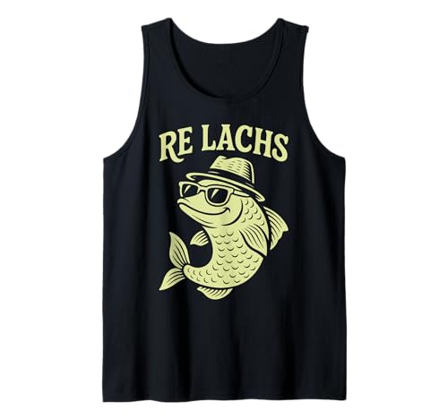 Re Lachs Angeln Angler Herren Lustig Fischer Fisch Tank Top von Witzige Angler Geschenke für Männer & Frauen