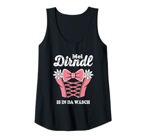 Damen MEI Dirndl is In Da Wäsch Lustiger Spruch Tank Top von Witzige Bayerische Tracht und Dirndl