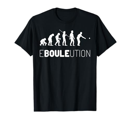 Witzige Boule & Boccia Geschenkideen Herren Schwarz S Sport T-Shirt Boule Ebouleution Boccia Evolution Boulespieler Petanque T-Shirt von Witzige Boule & Boccia Geschenkideen