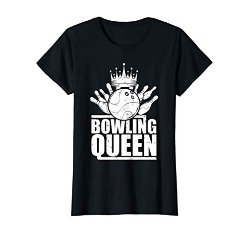 Damen Lustiges Geschenk BOWLING QUEEN T-Shirt Damen Lustiges Geschenk BOWLING QUEEN T-Shirt von Witzige Bowling Geschenkidee und Zubehör