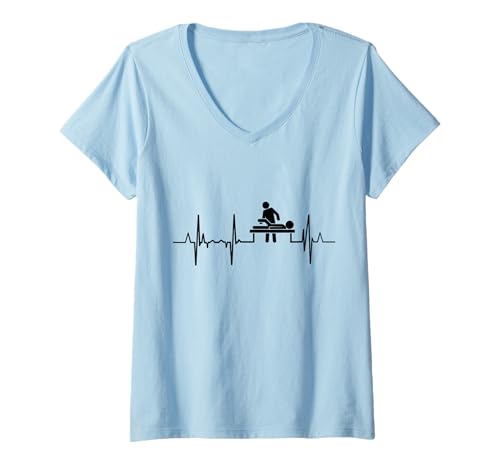 Damen Mein Herz schlägt für Chiropraktik Chirotherapeut T-Shirt mit V-Ausschnitt Damen Mein Herz schlägt für Chiropraktik Chirotherapeut T-Shirt mit V-Ausschnitt von Witzige Chiropraktiker T-Shirts
