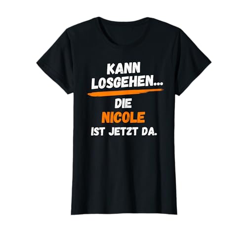 Witzige Damen Geschenke mit Name Vorname & Spruch NICOLE T-Shirt Schwarz XS Klassisch geschnitten Crew-Ausschnitt NICOLE IST JETZT DA! T-Shirt Damen & Kinder Witzige Damen Geschenke mit Name Vorname & Spruch NICOLE T-Shirt Schwarz XS Klassisch geschnitten Crew-Ausschnitt NICOLE IST JETZT DA! T-Shirt Damen & Kinder von Witzige Damen Geschenke mit Name Vorname & Spruch