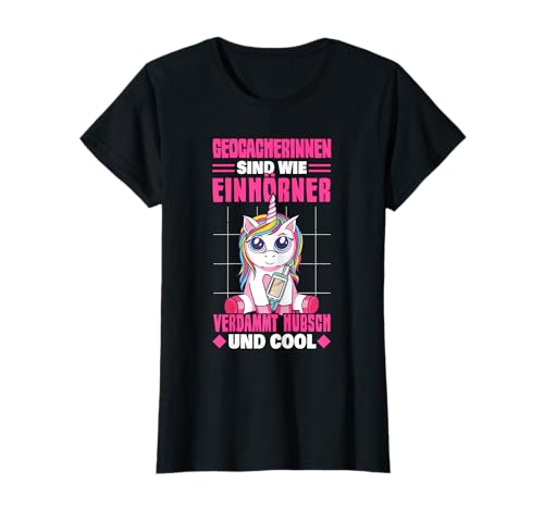 Geocache Mädchen GPS-Tracker Geocacherin Geocache T-Shirt Geocache Mädchen GPS-Tracker Geocacherin Geocache T-Shirt von Witzige Einhörner Mädel Geocacher Kleidung