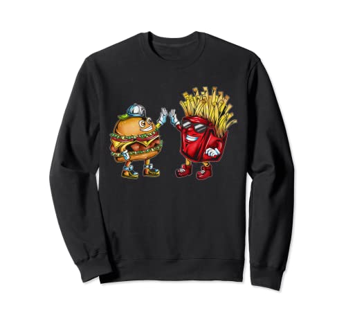 Freunde Pommes Fastfood Hamburger Kids Erwachsene Burger Sweatshirt Freunde Pommes Fastfood Hamburger Kids Erwachsene Burger Sweatshirt von Witzige Essen Liebhaber Kochen Kostüm Dab Geschenk