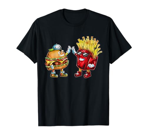 Freunde Pommes Fastfood Hamburger Kids Erwachsene Burger T-Shirt von Witzige Essen Liebhaber Kochen Kostüm Dab Geschenk