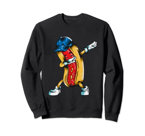 Würstchen im Brot Hot Dog Fastfood Liebhaber Kinder Dabbing Sweatshirt Würstchen im Brot Hot Dog Fastfood Liebhaber Kinder Dabbing Sweatshirt von Witzige Essen Liebhaber Kochen Kostüm Dab Geschenk