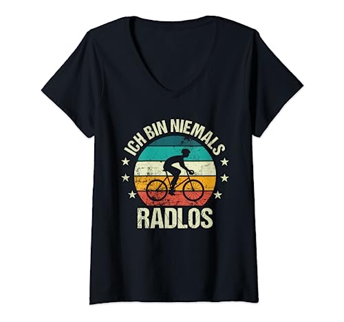 Damen Ich bin Niemals Radlos - Lustiger Fahrrad Radfahrer Spruch T-Shirt mit V-Ausschnitt Damen Ich bin Niemals Radlos - Lustiger Fahrrad Radfahrer Spruch T-Shirt mit V-Ausschnitt von Witzige Fahrradfahrer Rennrad Radlos Sprüche
