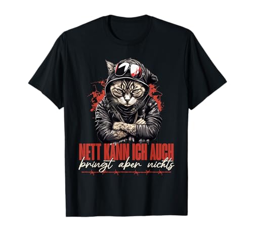 Witzige Geschenke Männer & Lustige Herren T-Shirts Katzen Spruch Lustig "Nett kann ich auch" Böse Katze T-Shirt Schwarz Klein EU 38-42 V-Ausschnitt Kurzarm Witzige Geschenke Männer & Lustige Herren T-Shirts Katzen Spruch Lustig "Nett kann ich auch" Böse Katze T-Shirt Schwarz Klein EU 38-42 V-Ausschnitt Kurzarm von Witzige Geschenke Männer & Lustige Herren T-Shirts