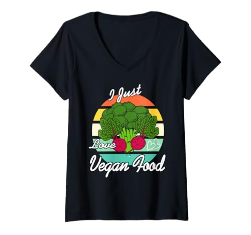 Damen Ich Liebe Es Pflanzlich Und Vegan Zu Essen T-Shirt mit V-Ausschnitt Damen Ich Liebe Es Pflanzlich Und Vegan Zu Essen T-Shirt mit V-Ausschnitt von Witzige Geschenkideen Für Gemüsefreunde