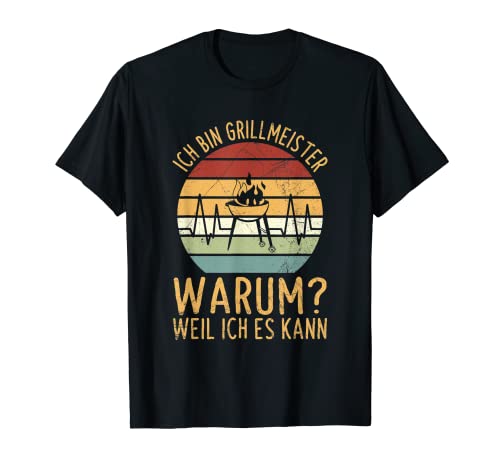Herren Grillmeister Weil Ich Es Kann Grillen Barbecue Herzschlag T-Shirt Herren Grillmeister Weil Ich Es Kann Grillen Barbecue Herzschlag T-Shirt von Witzige Grill Spruch Kleidung Für Grillmeister