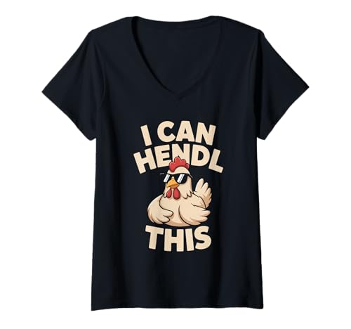 Damen I Can Hendl This Lustiger Huhn Spruch T-Shirt mit V-Ausschnitt Damen I Can Hendl This Lustiger Huhn Spruch T-Shirt mit V-Ausschnitt von Witzige Huhn Sonnenbrille Spruch
