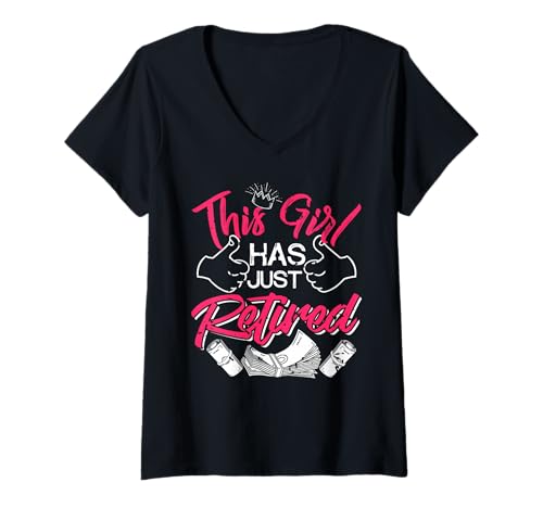 Damen Diese Frau ist Jetzt in Rente und Bleibt Es Auch T-Shirt mit V-Ausschnitt Damen Diese Frau ist Jetzt in Rente und Bleibt Es Auch T-Shirt mit V-Ausschnitt von Witzige Ideen zur Weiblichen Pensionierung