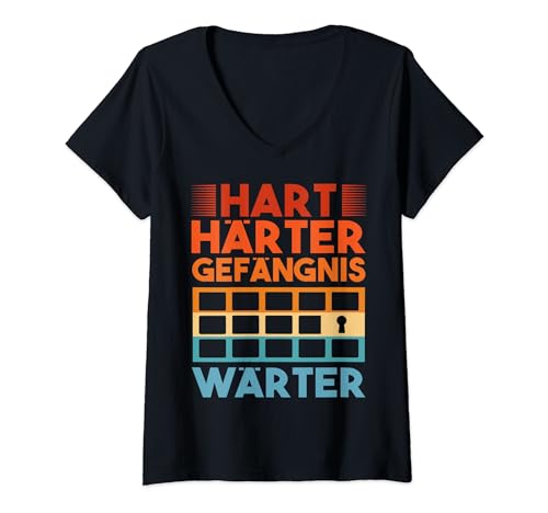 Damen Hart Härter Gefängniswärter Justizvollzugsbeamter JVA Kostüm T-Shirt mit V-Ausschnitt Damen Hart Härter Gefängniswärter Justizvollzugsbeamter JVA Kostüm T-Shirt mit V-Ausschnitt von Witzige JVA Sprüche Justizwachebeamte Gefängnis