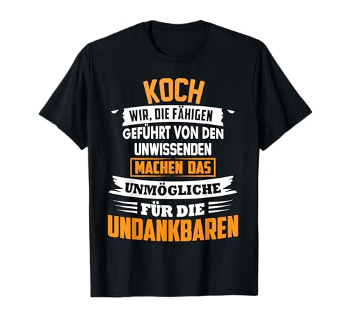 Witzige Job Beruf Designs & Geschenke - Herren - Schwarz - S - Koch, Küchenchef - T-Shirt - U-Ausschnitt - Kurzarm Witzige Job Beruf Designs & Geschenke - Herren - Schwarz - S - Koch, Küchenchef - T-Shirt - U-Ausschnitt - Kurzarm von Witzige Job Beruf Designs & Geschenke