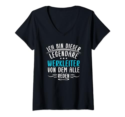 Damen Lustige Werkleiter Spruch Produktion Fabrik Arbeit T-Shirt mit V-Ausschnitt Damen Lustige Werkleiter Spruch Produktion Fabrik Arbeit T-Shirt mit V-Ausschnitt von Witzige Jobs Designsammlung