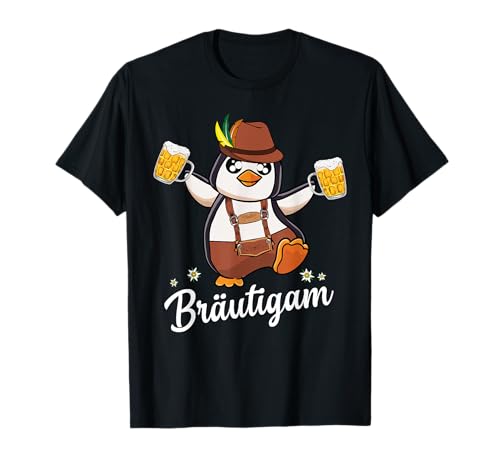 Junggesellenabschied Pinguin mit Bier Bräutigam Männer Party T-Shirt von Witzige Junggesellenabschied Motive von Lifua