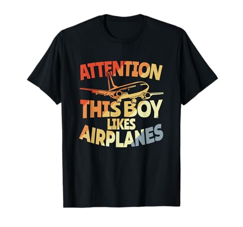 Dieser Junge mag Flugzeuge Fliegerei Jungs T-Shirt von Witzige Jungs Flugzeuge Shirts für Planespotter