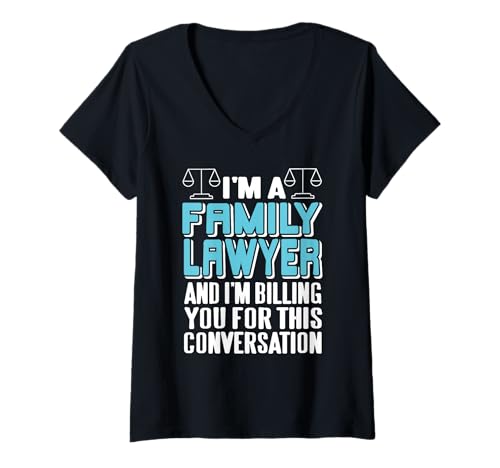 Damen Familienanwalt Rechnet Dieses Gespräch Ab T-Shirt mit V-Ausschnitt von Witzige Juristen Mit Liebe Für Paragraphen